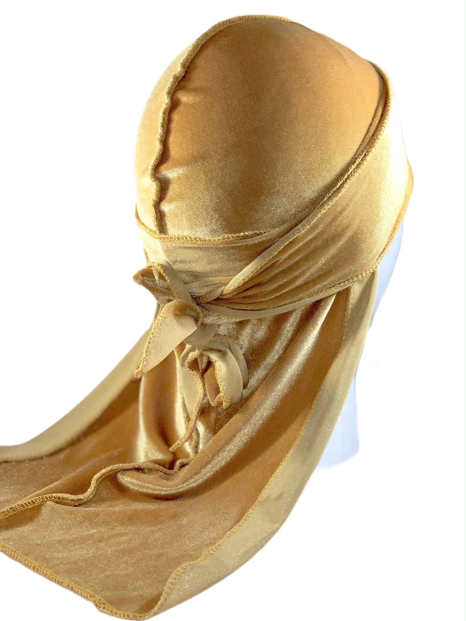 Velvet Durags in the color gold