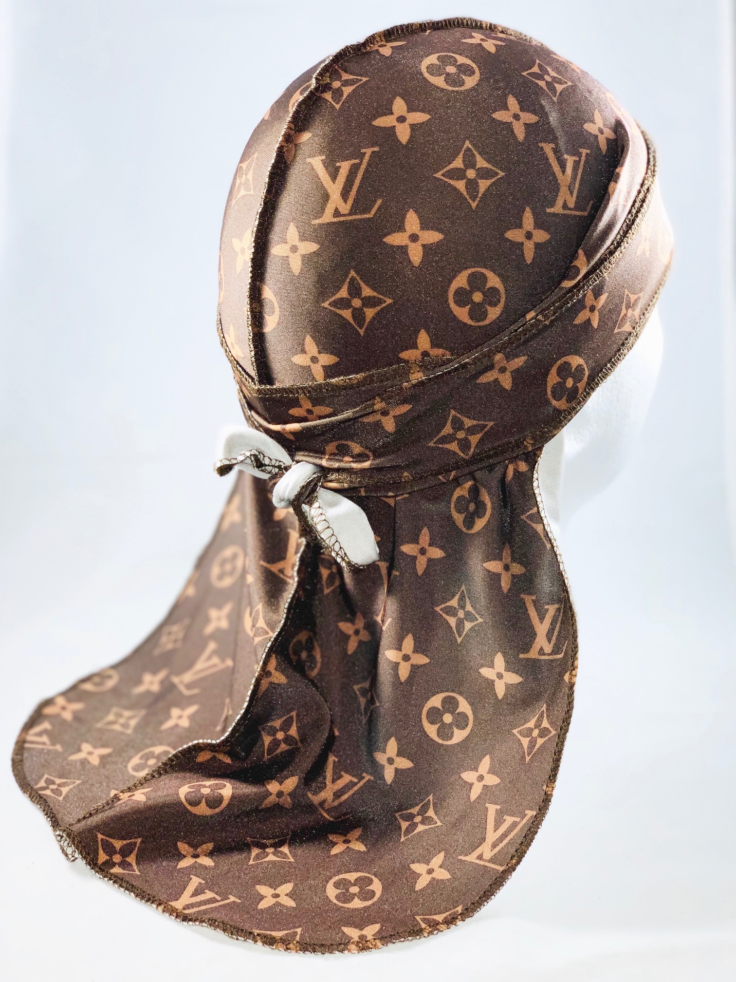 one of our LV Durags in the color Brown LV